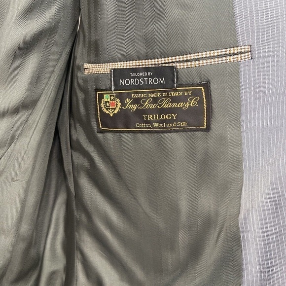 Loro Piana Sport Coat Blazer Men 44R Wool Silk Blend Grey 2 Button Joseph Abboud - Picture 3 of 16